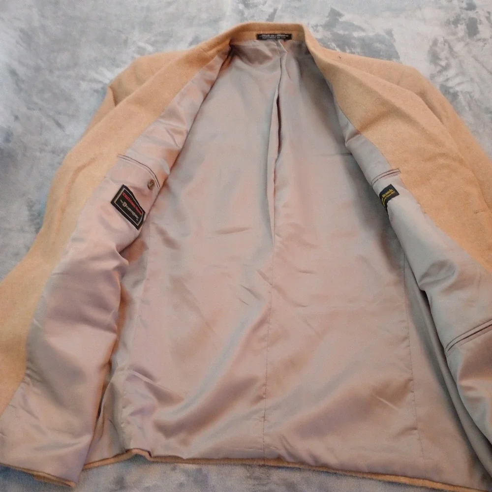 Tailors Row Deansgate Blazer Mens 42 Regular Tan Camel Hair‎ Wool Jacket Coat